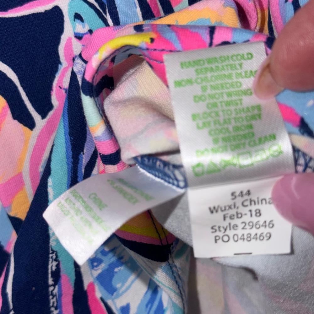 Lilly Pulitzer Nauti Navy Boho Bateau Dress Women M Resort Summer Knit Feminine - Picture 9 of 11